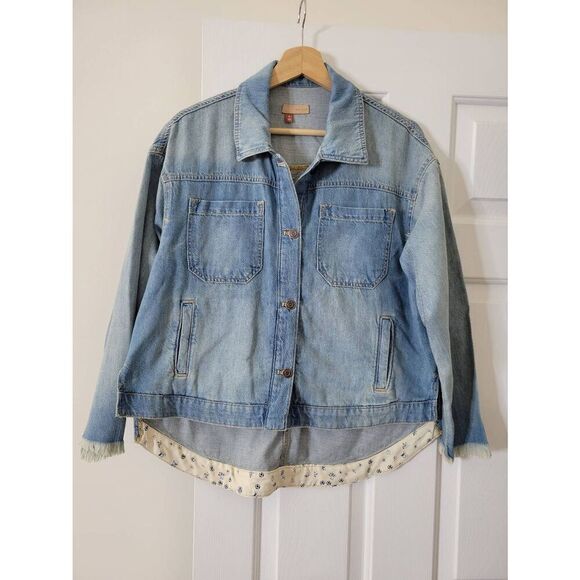 Anthropologie Pilcro Slouchy Trucker Denim Jacket M NWOT - Picture 4 of 12